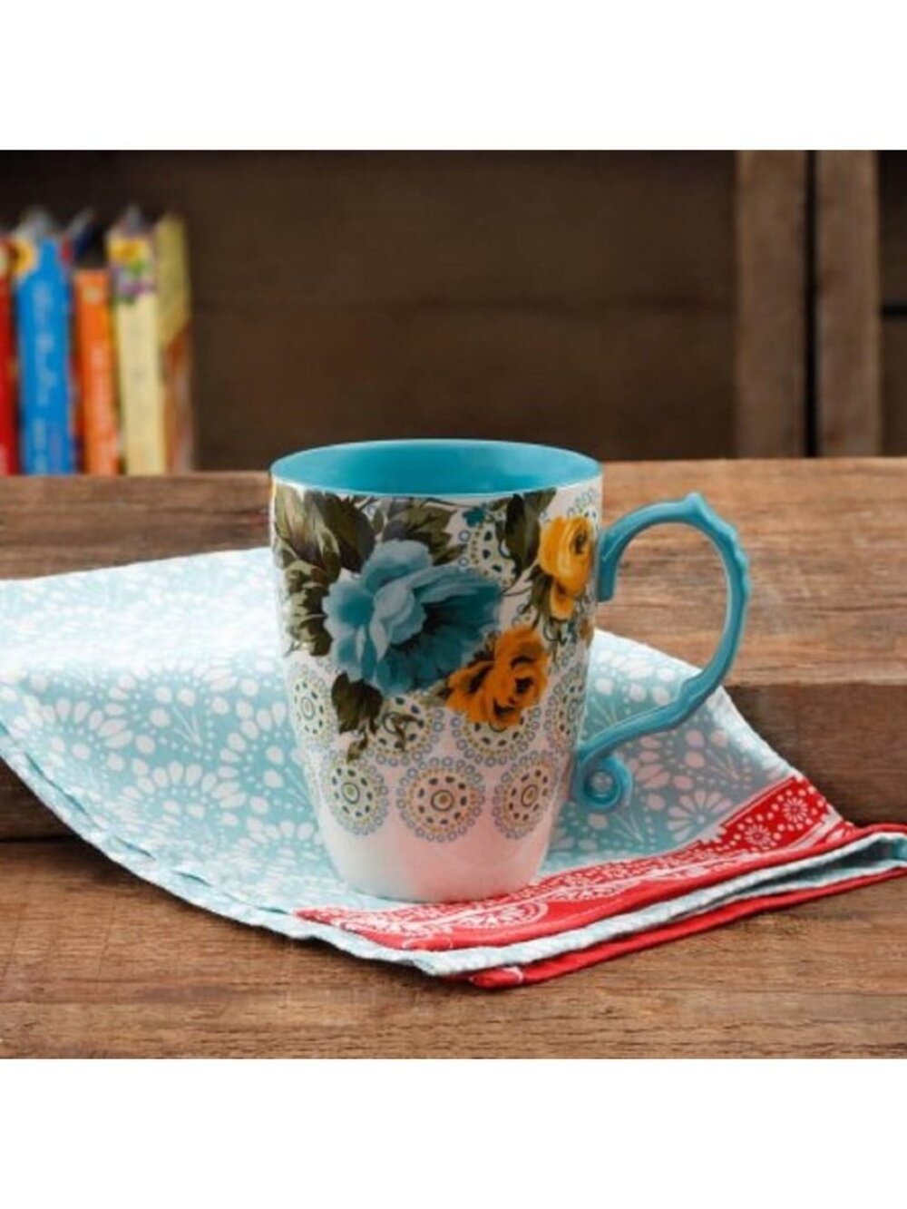 The Woman Pioneer Home Multicolor Rose Shadow 24-Ounce Floral Jumbo Latte Mug - Picture 2 of 2